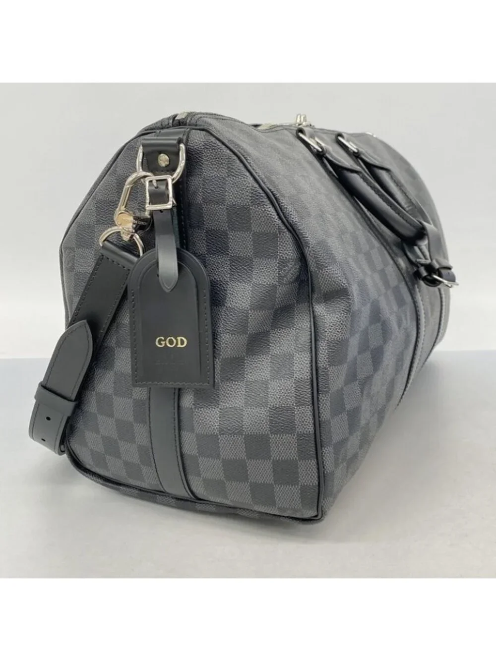 ★SOLD★ Louis Vuitton Boston Bag Damier Graphite Keepall Bandouliere 45 Black - Picture 2 of 10
